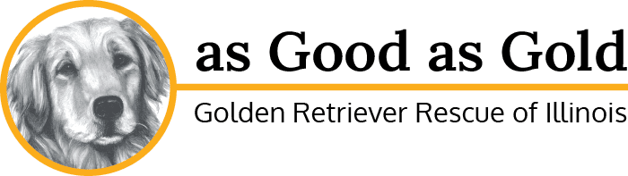 logo for As Good As Gold Golden Retriever Rescue of Illinois